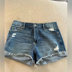 Hollister Women High-rise Short Shorts Stretch Denim Dixie Jean Cut off size 7